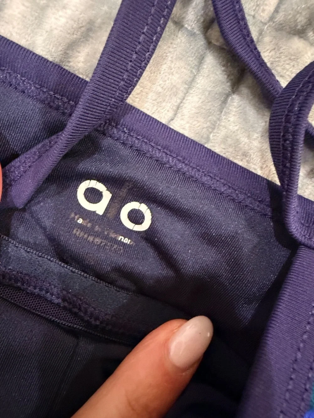 All Yoga Peacock Navy Bra - Size XS